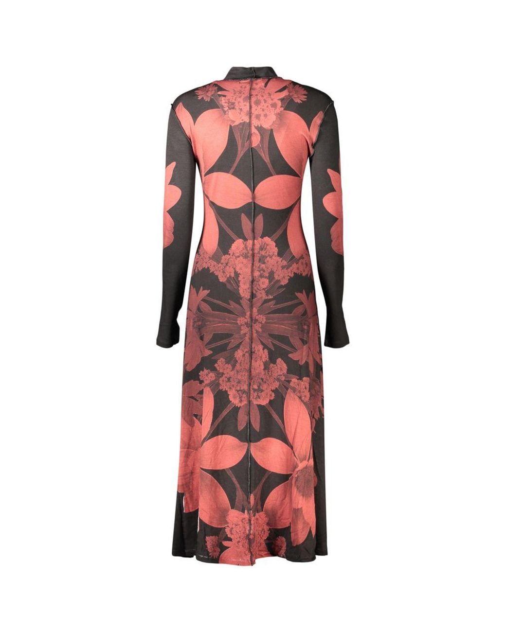 Desigual Red Black Polyester 's Dress