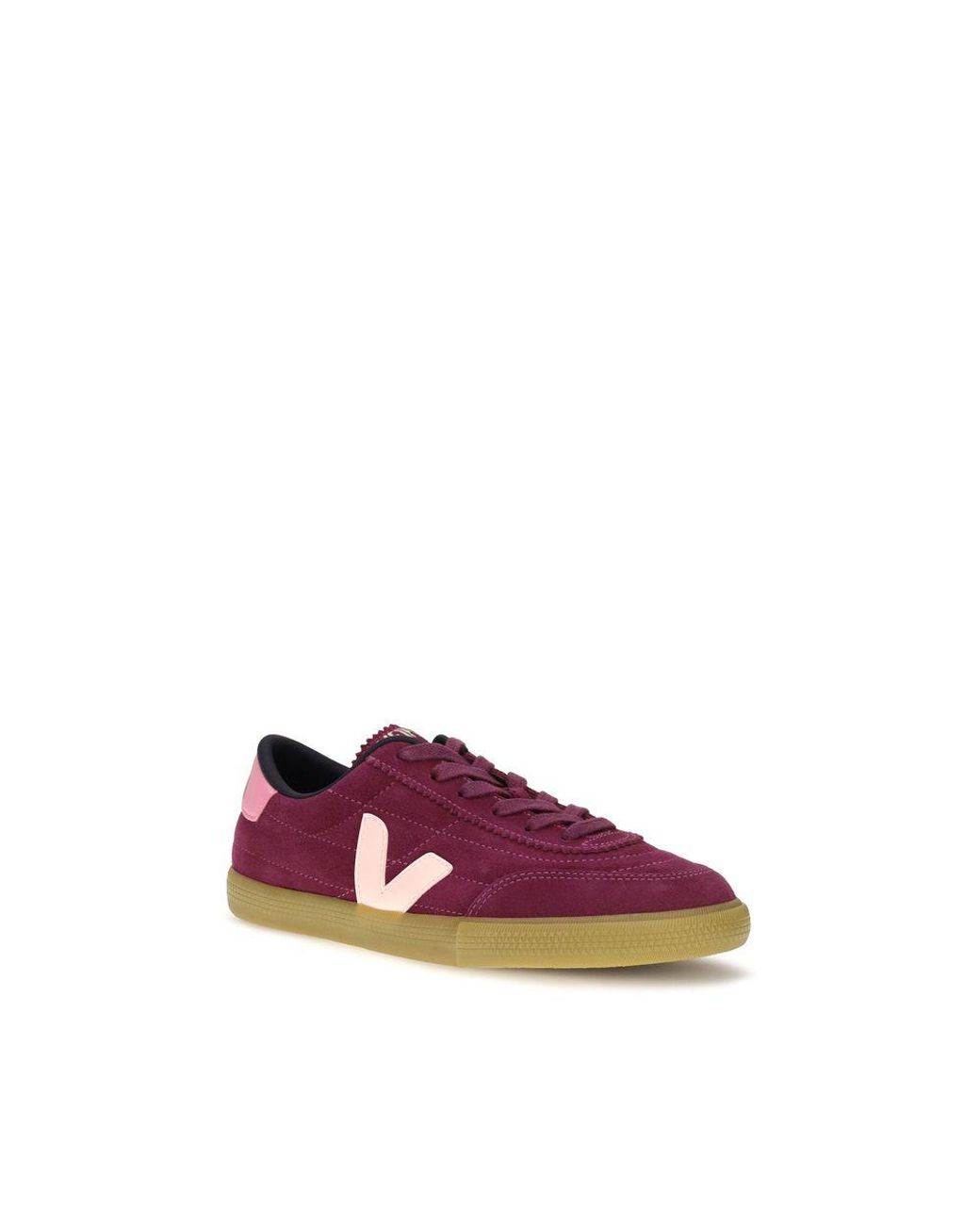 Veja Pink Purple Calf Leather Bos Taurus Low Top Sneakers