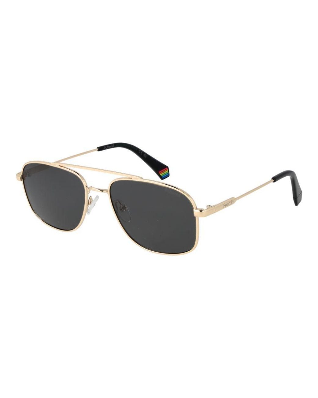 Polaroid Black Gold Metal Sunglasses for men