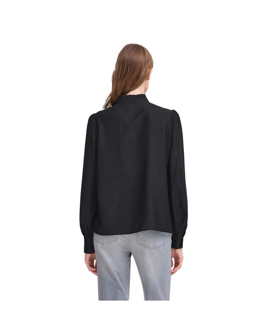 Ichi Black Viscose Blouse