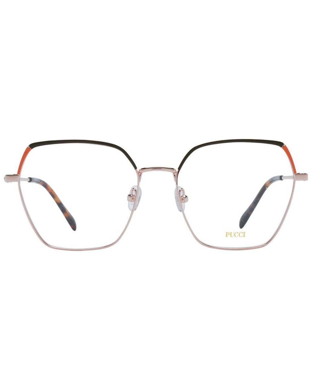 Emilio Pucci Metallic Rose Gold Metal Glasses (frames)