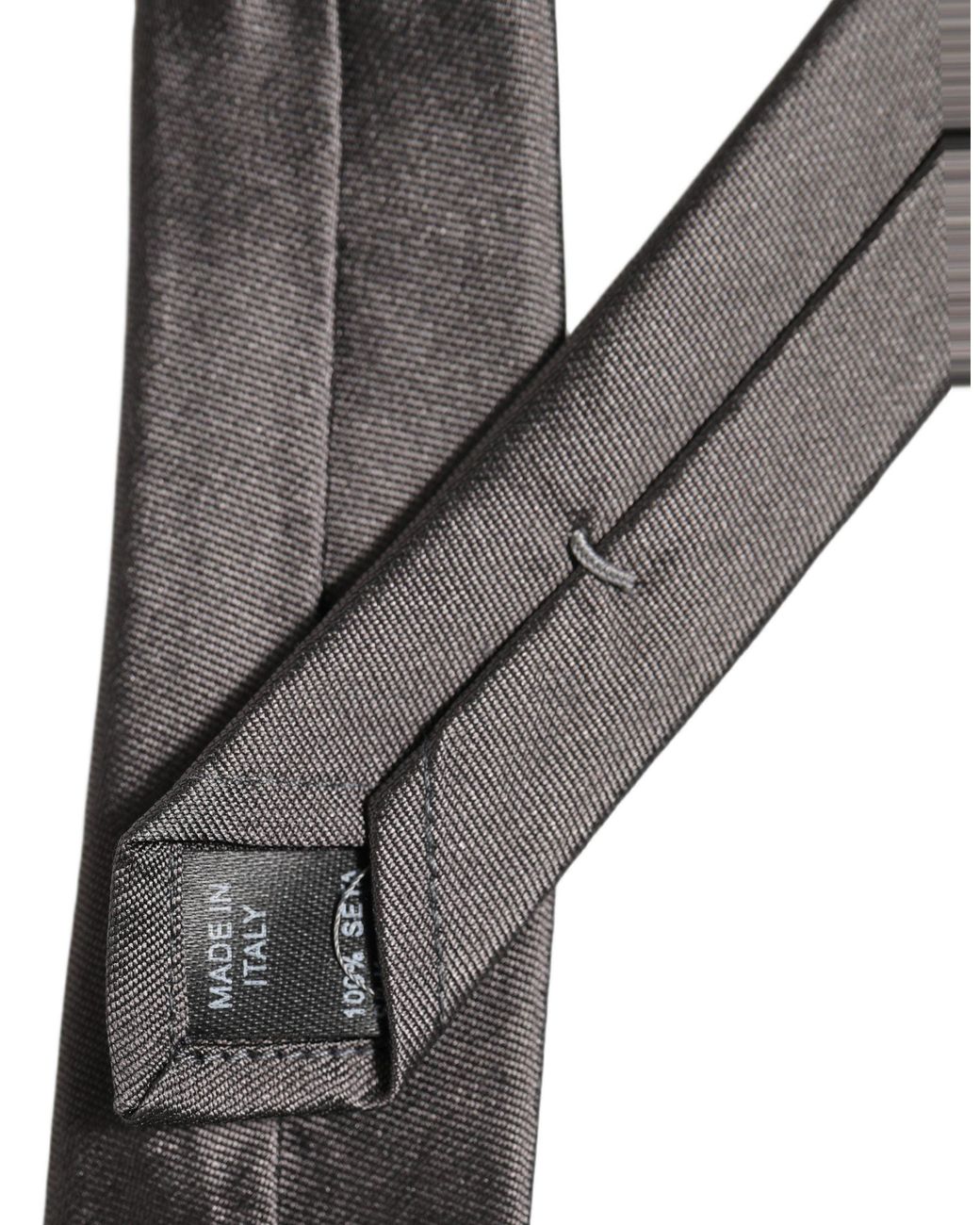 Dolce & Gabbana Gray Woven 100% Silk Adjustable Neckmen's Accessory Tie for men