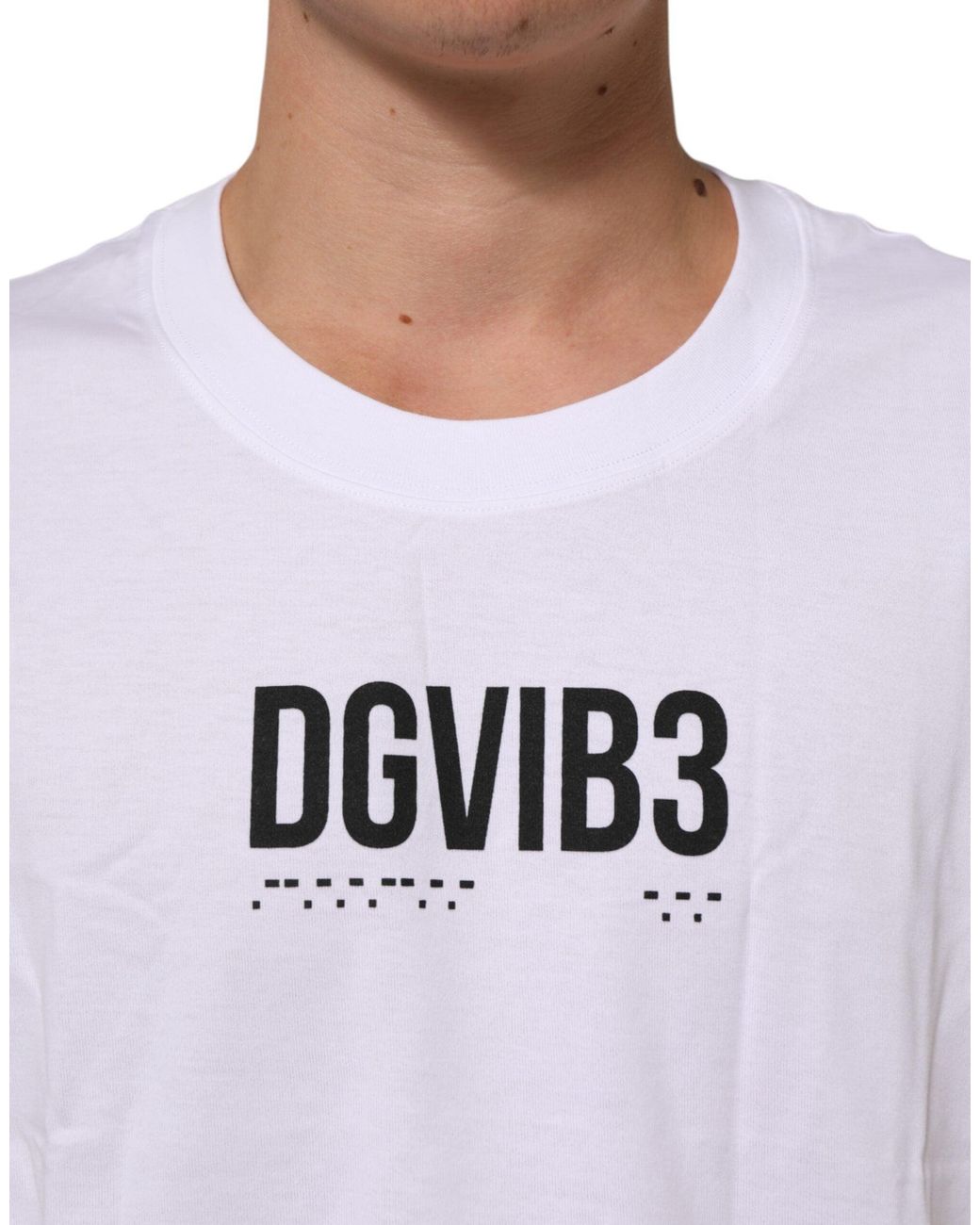 Dolce & Gabbana White Cotton Sleeveless Printed Tank T for men