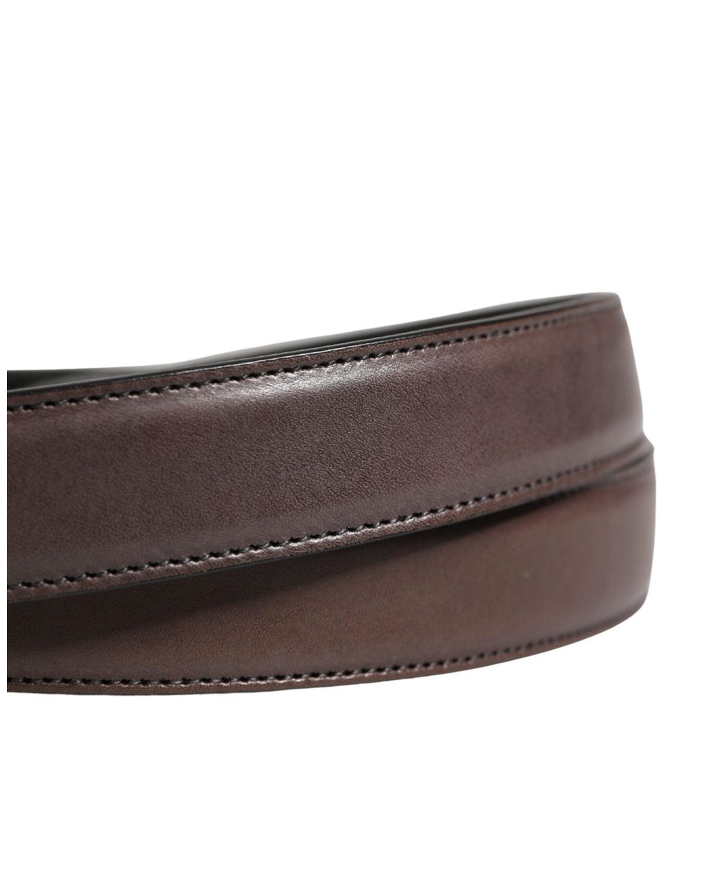 Dolce & Gabbana Black Classic Leather Metal Buckle Belt Calf for men