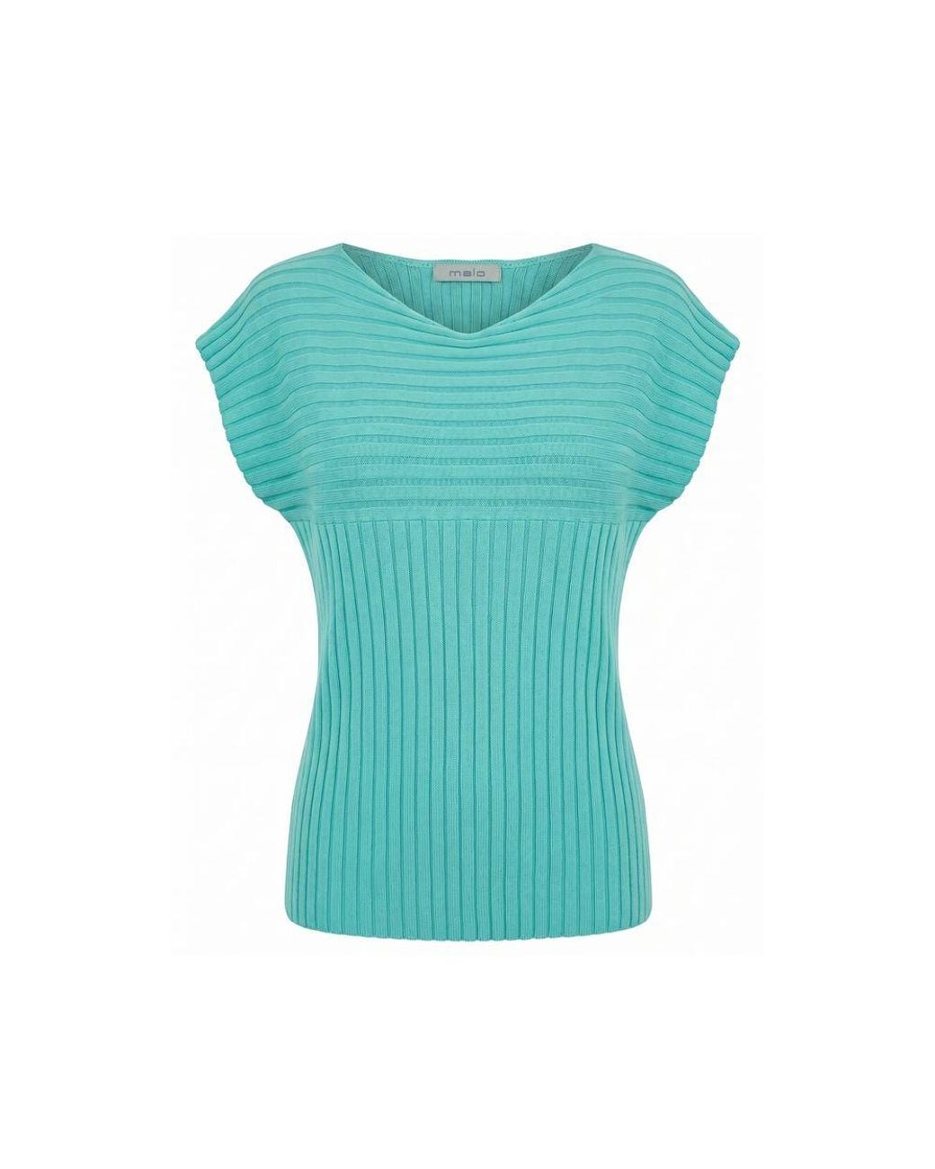 Malo Light Blue Cotton Sweater