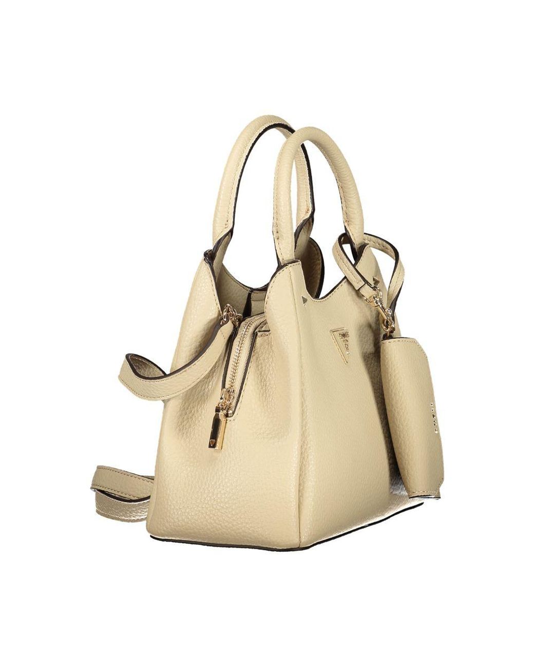 Guess Natural Beige Polyethylene Handbag