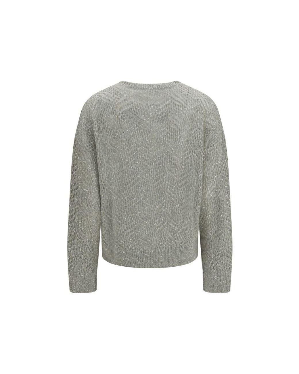 Brunello Cucinelli Gray Linen Sweatshirt