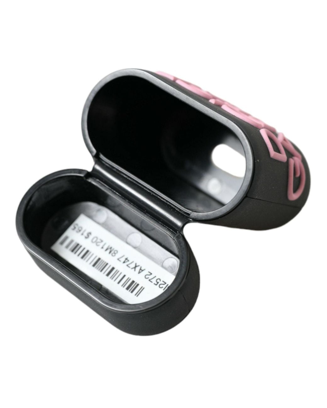 Dolce & Gabbana Black Silicone Embossed Logo Airpods Case