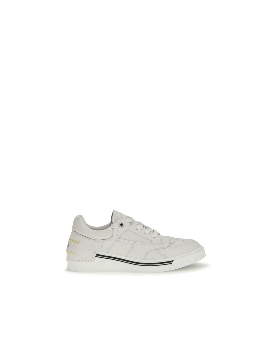Fendi White Calf Leather Bos Taurus Low Top Sneakers for men