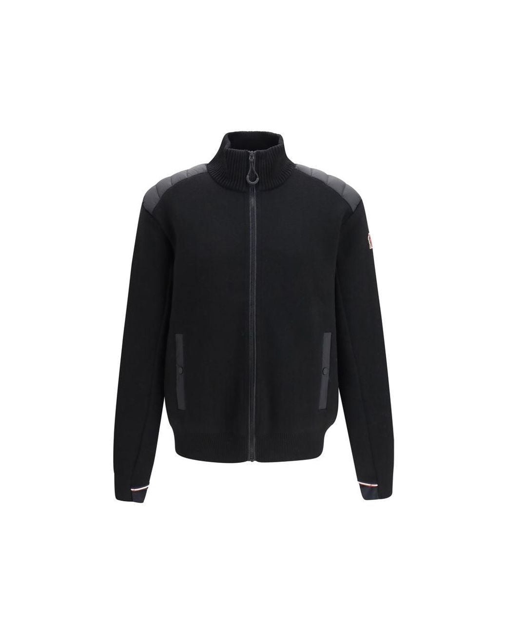 Moncler Black Wool Oves Aries Cardigan for men