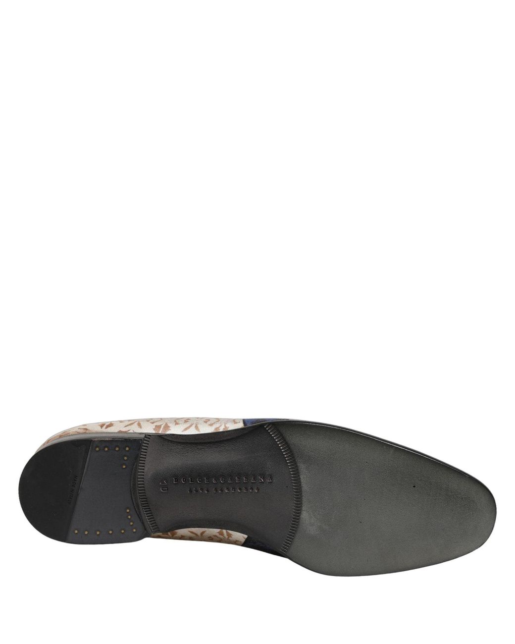 Dolce & Gabbana Brown Multicolor Fruit Print Velvet Loafers Shoes for men