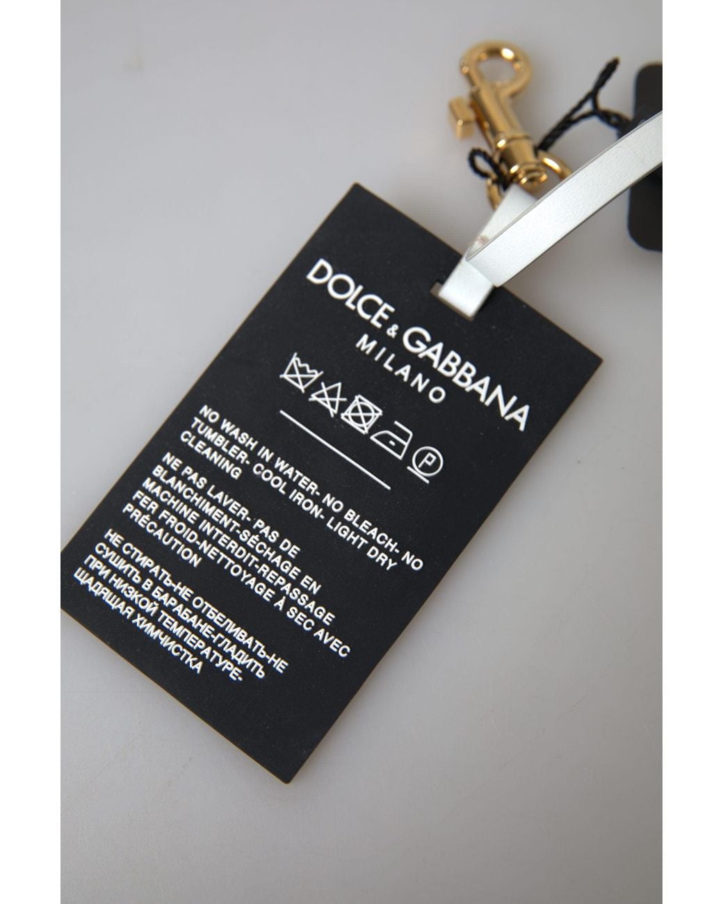 Dolce & Gabbana Black Silicone Dg Logo Brass Keychain