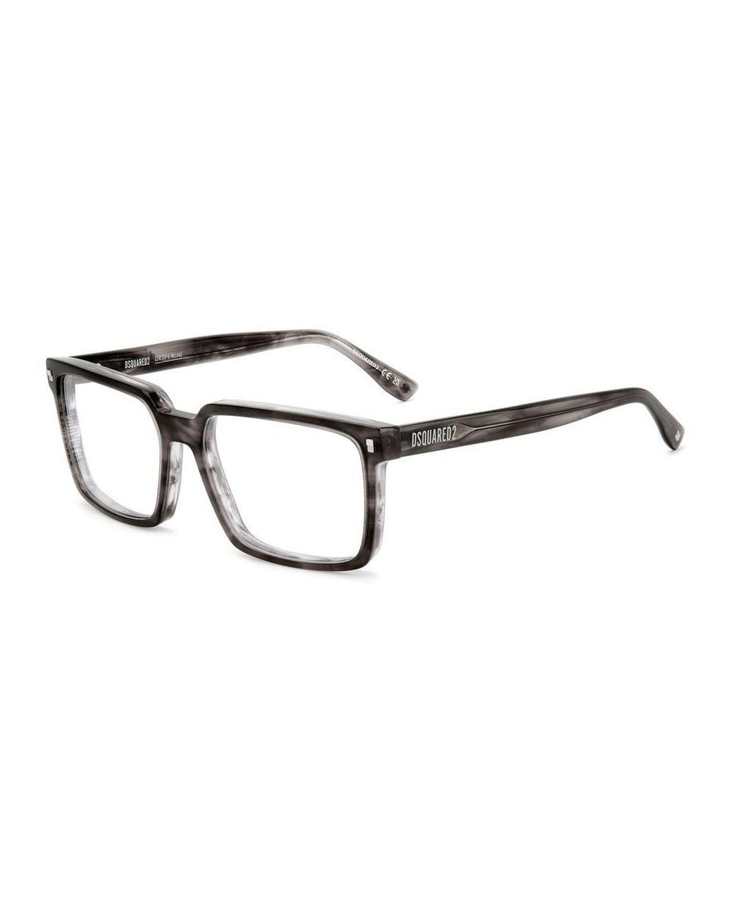 DSquared² Black Gray Acetate Glasses (frames) for men