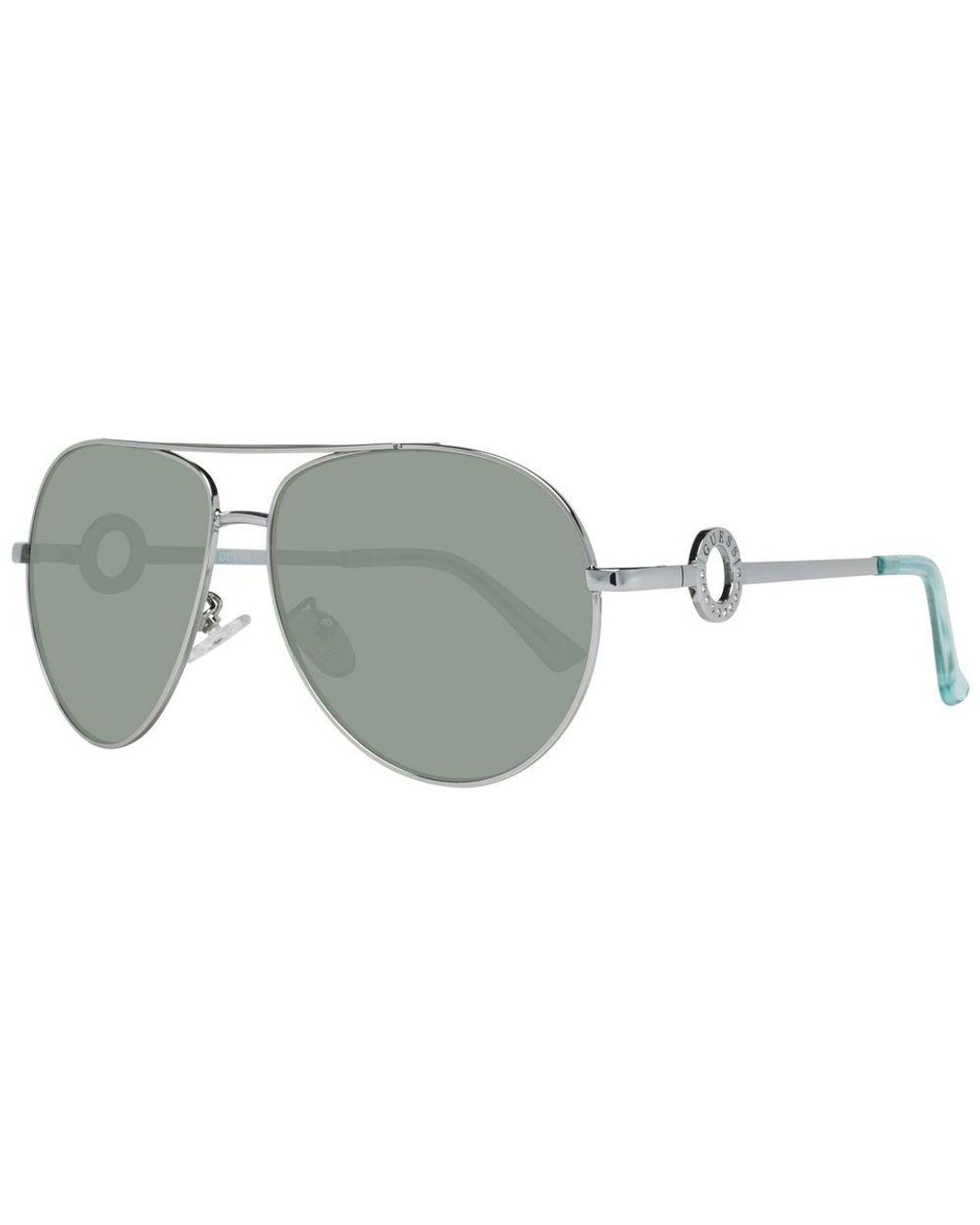 Guess Gray Silver Metal Sunglasses