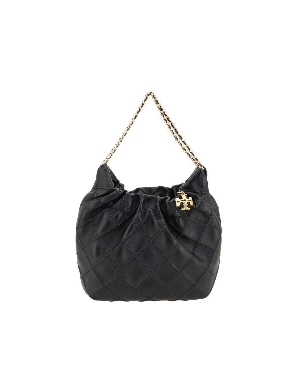 Tory Burch Black Lamb Ovis Aries Shoulder Bag