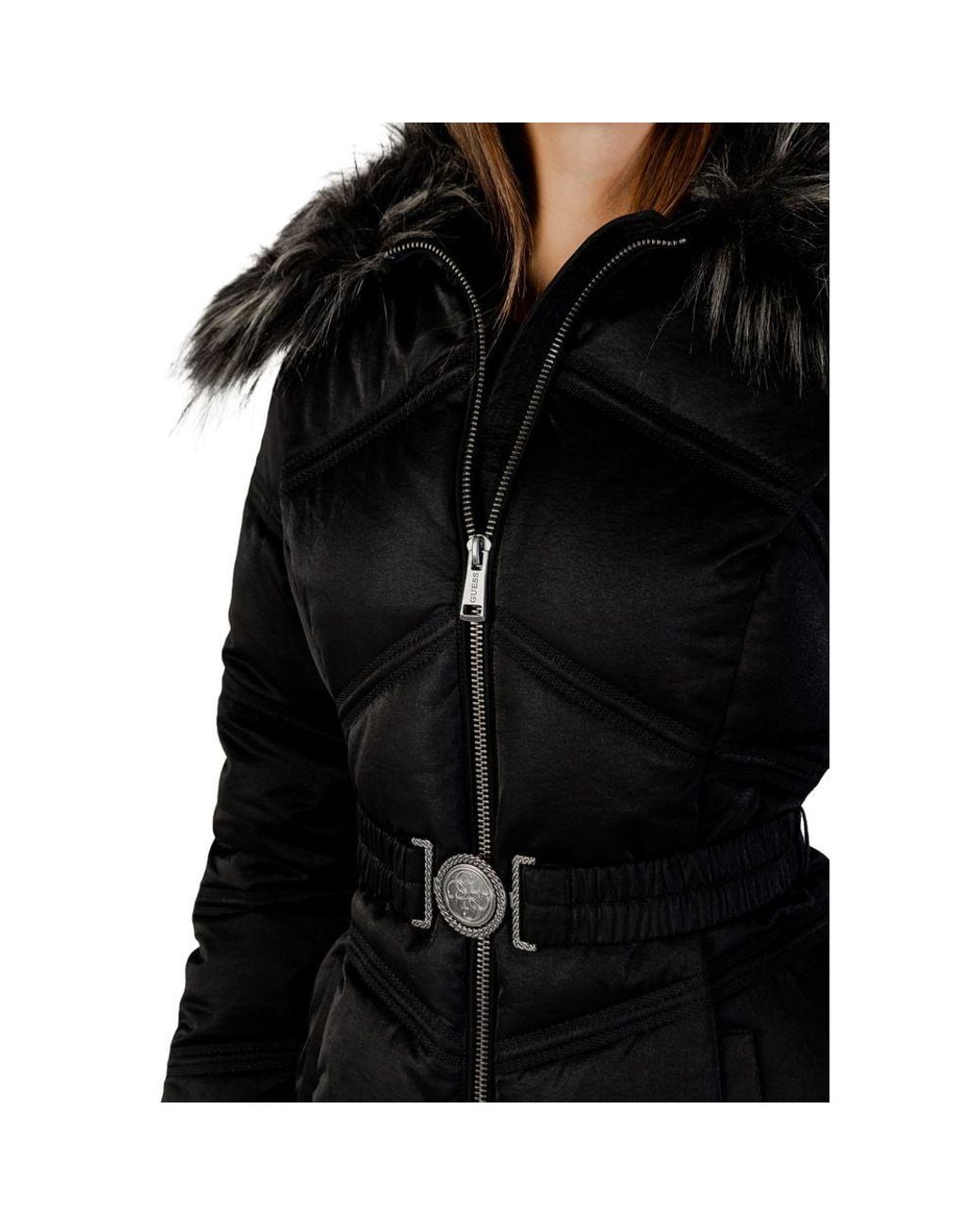 Guess Black Cotton Coat