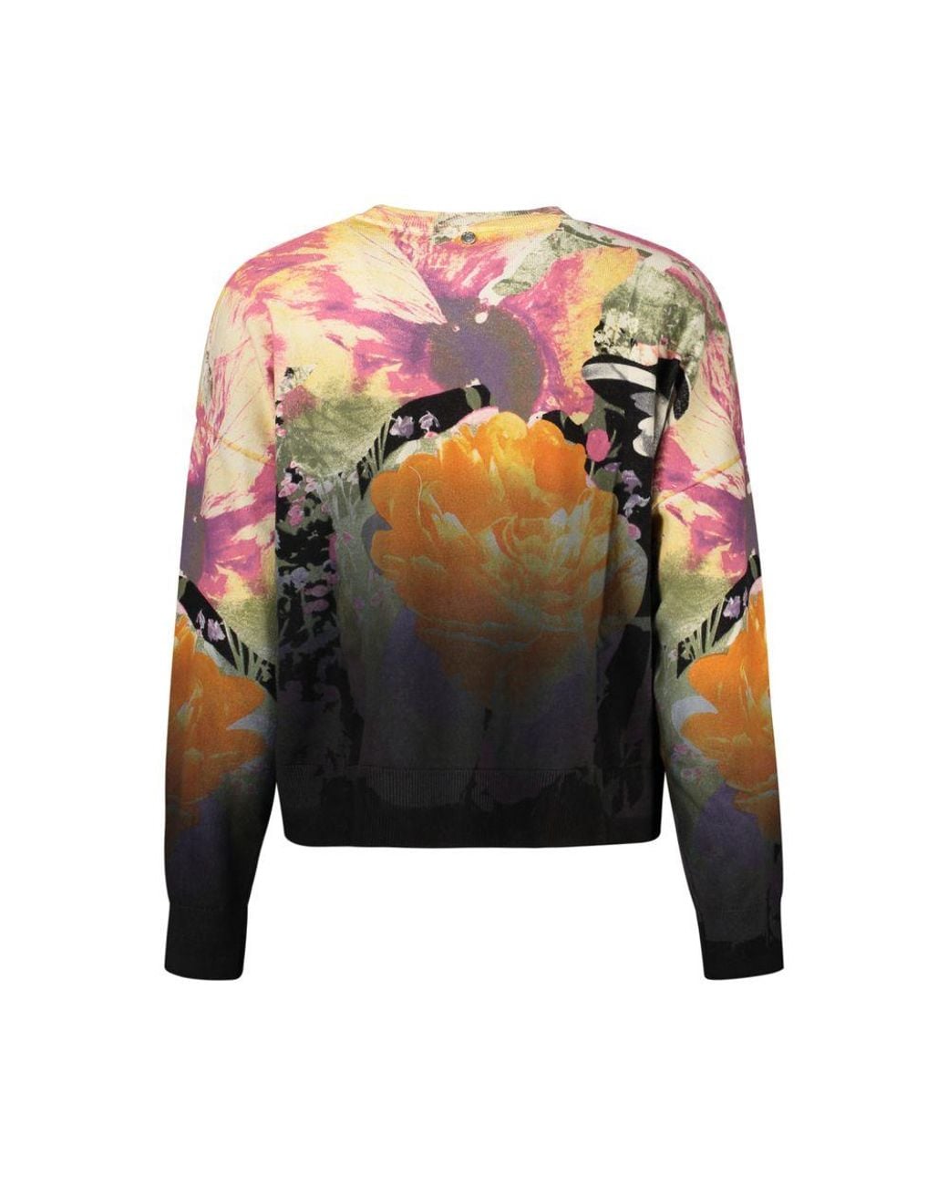 Desigual Multicolor Black Cotton 's Sweater