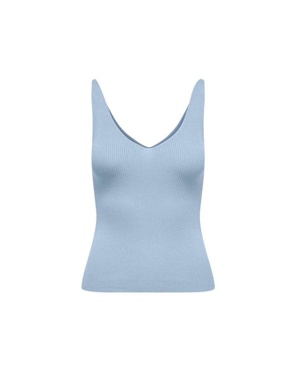 Jacqueline De Yong Blue Viscose Tank Tops