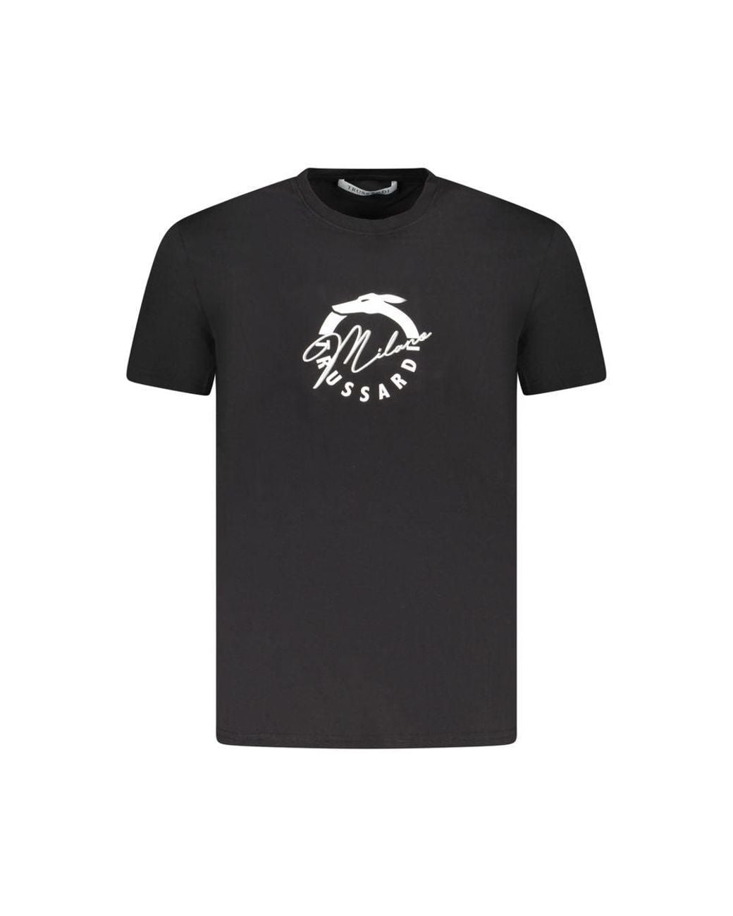 Trussardi Black Cotton T-Shirt for men