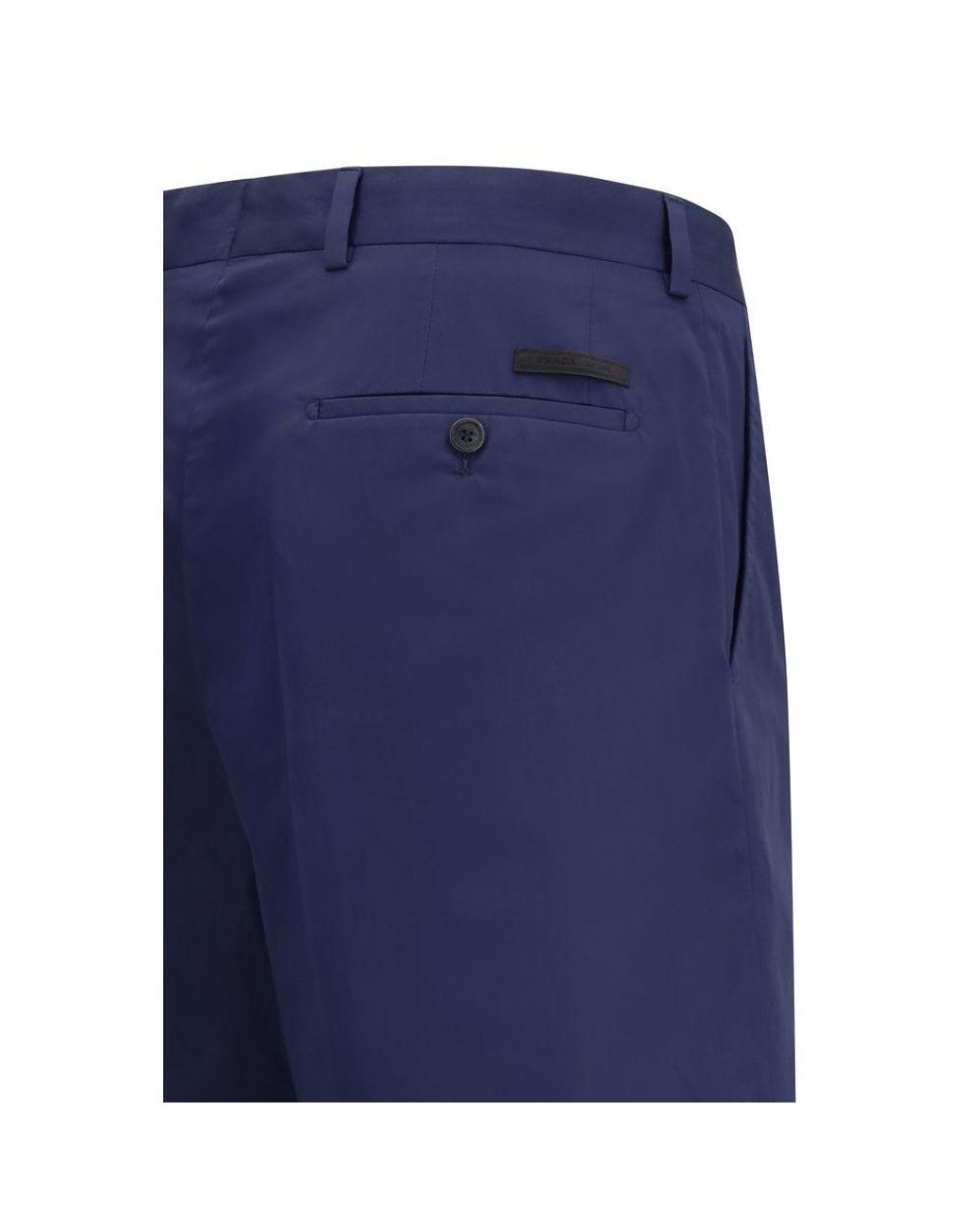 Prada Blue Cotton Bermuda Shorts for men