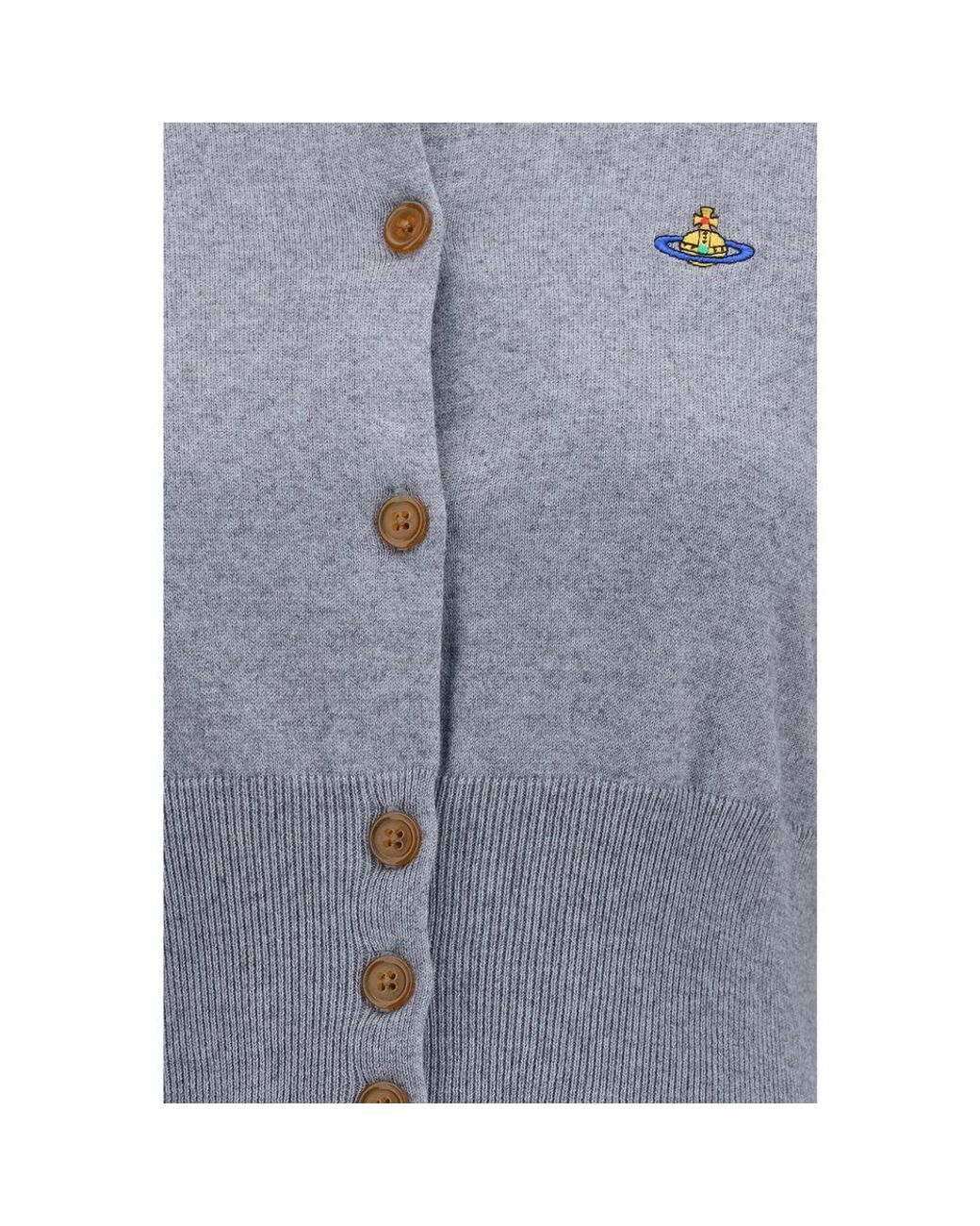 Vivienne Westwood Blue Gray Cotton Cardigan