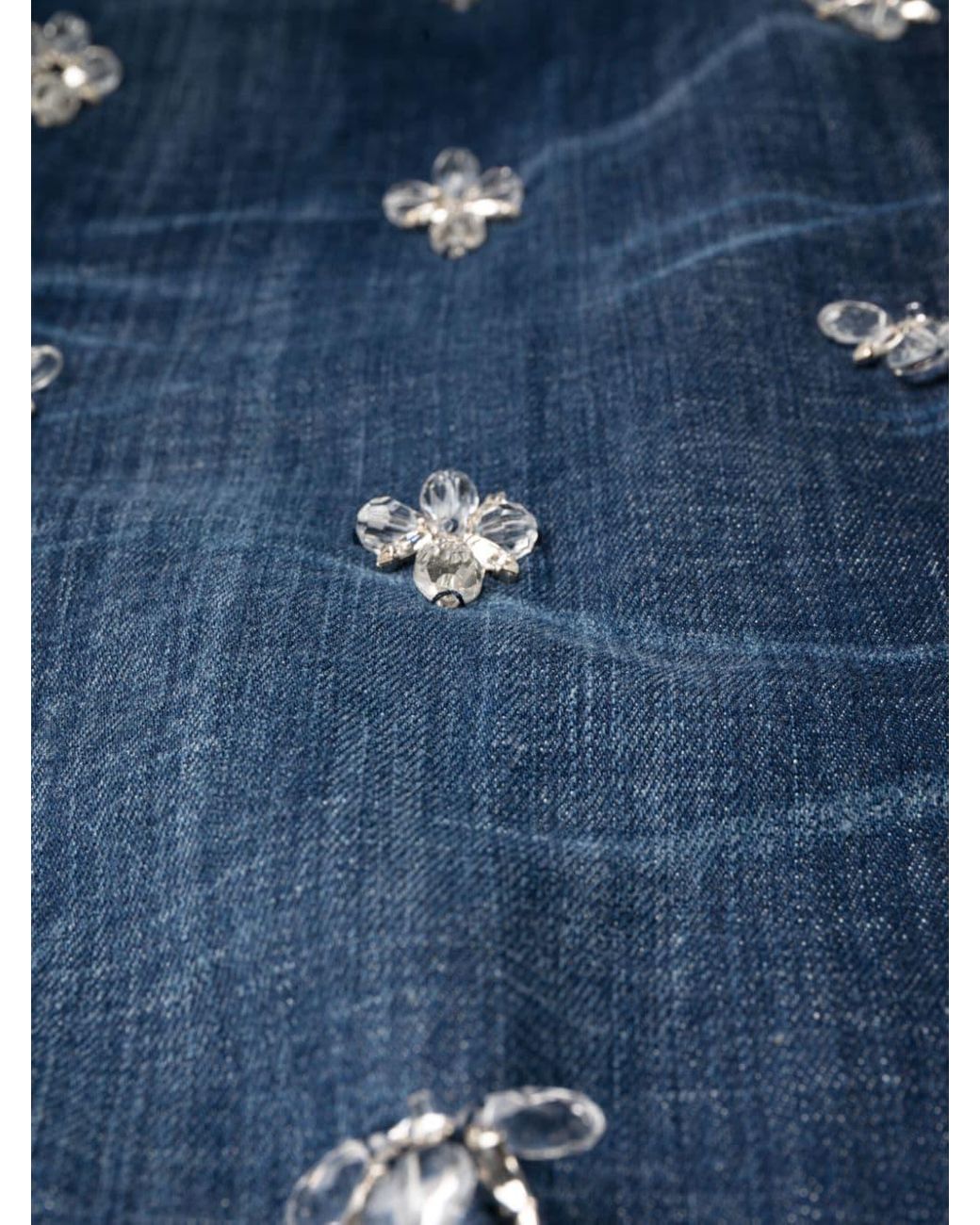 DSquared² Blue Crystal Flies High-Rise Jeans