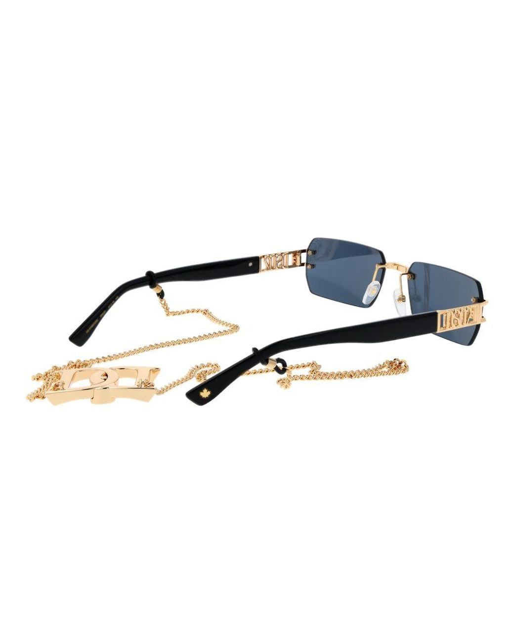 DSquared² Metallic Gold Metal Sunglasses for men