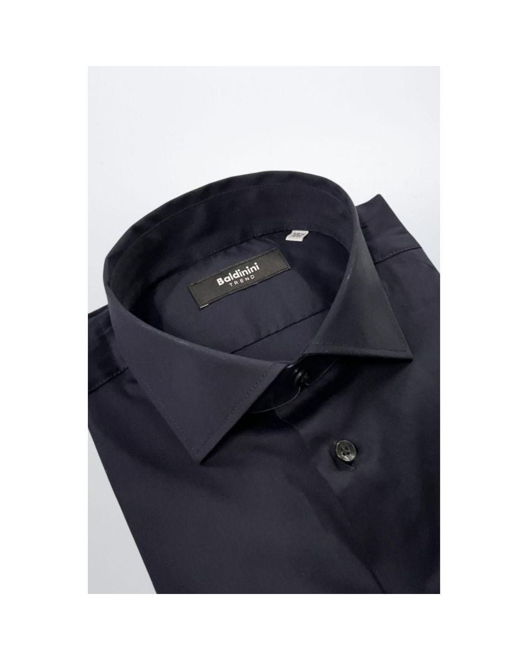 Baldinini Blue Black Cotton Men's Shirt for men