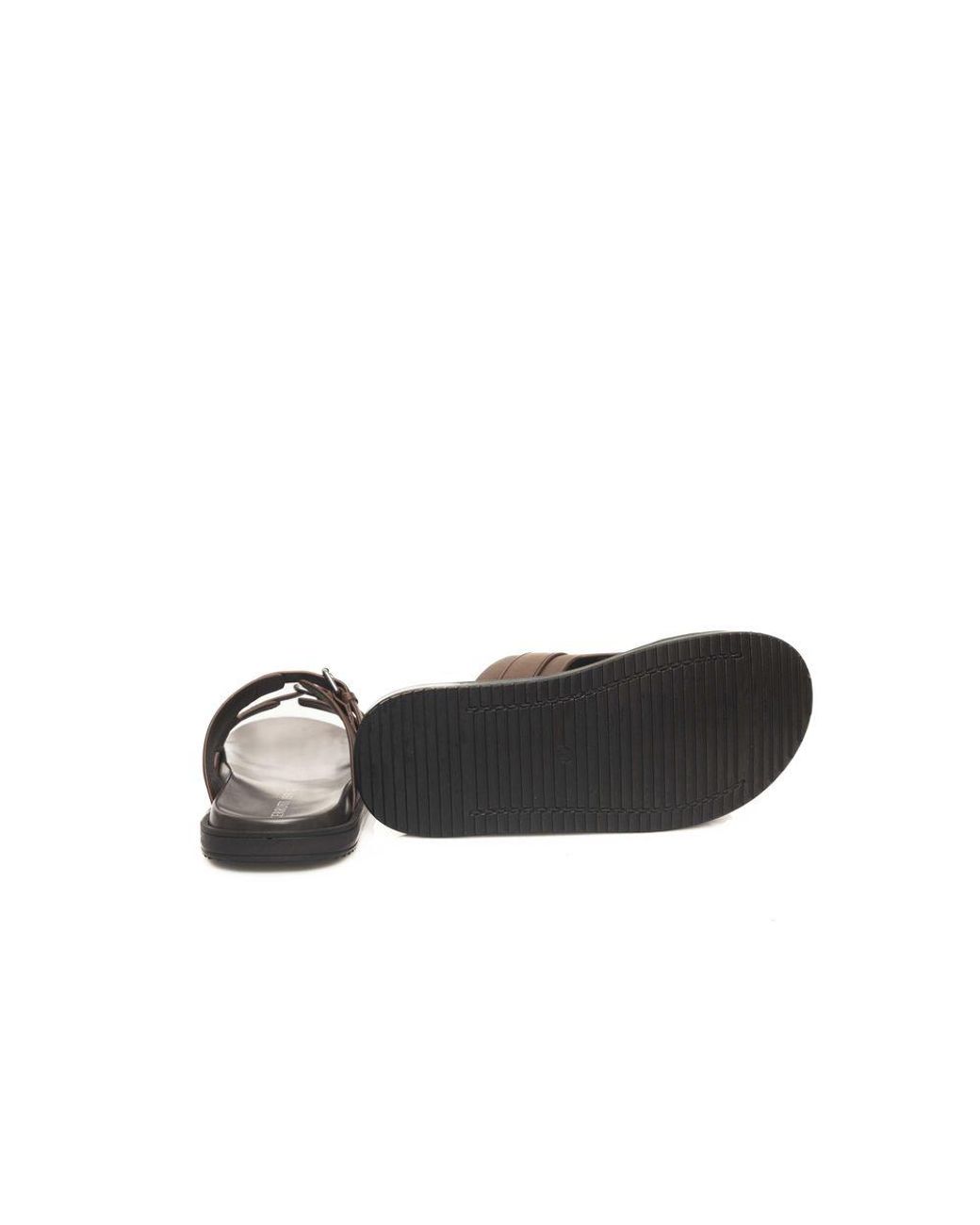 Cerruti 1881 Brown Cowhide Men Sandal for men