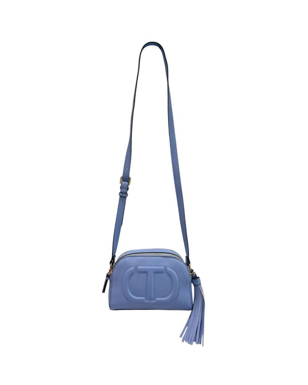 Twinset Blue Pu Crossbody
