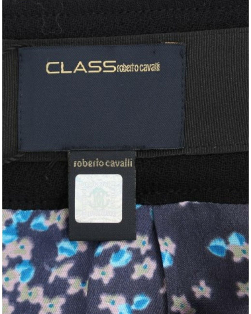 Roberto Cavalli Black Elegant Wool Pencil Skirt