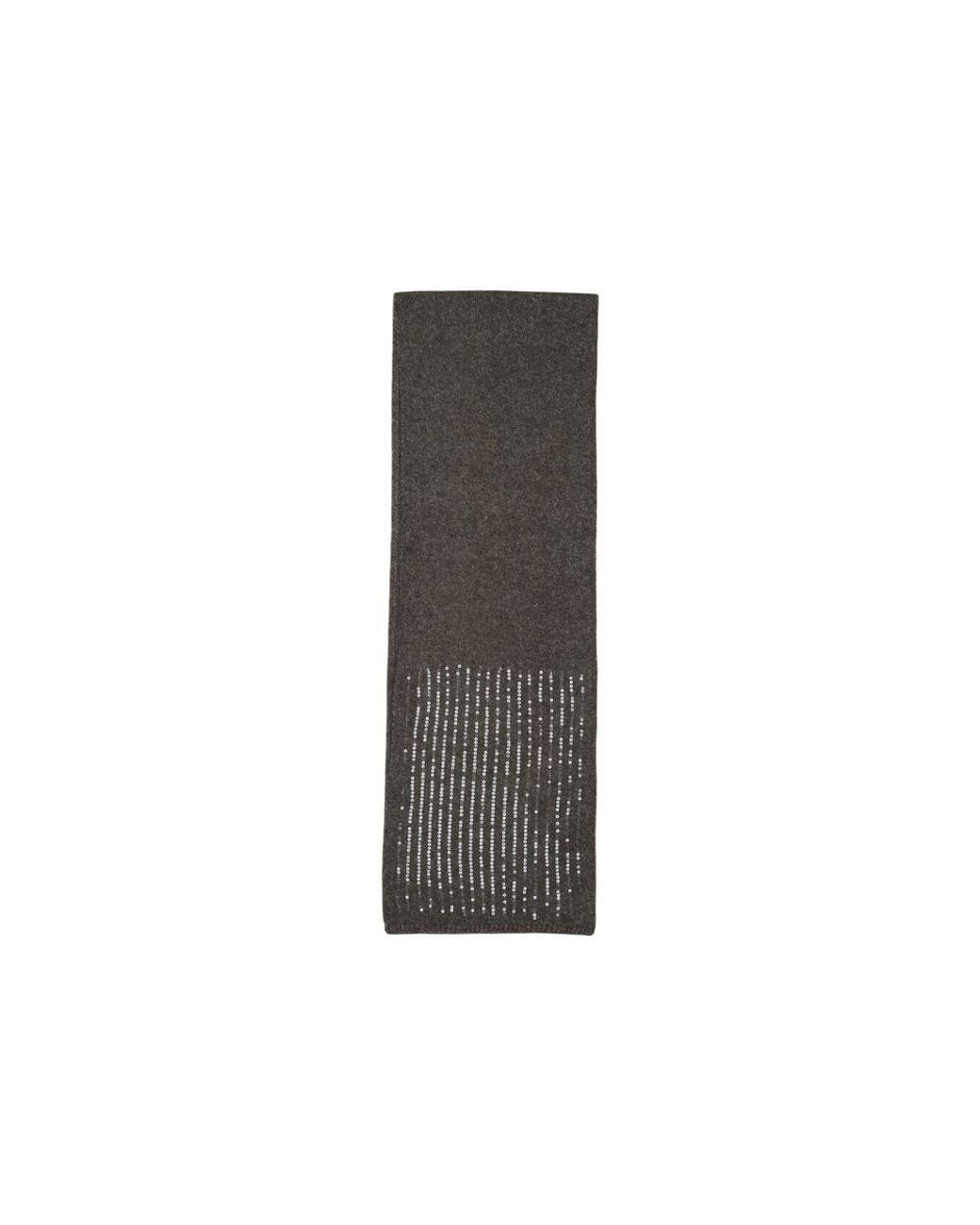 Pieces Gray Bicolor Recycled Polyester Scarf
