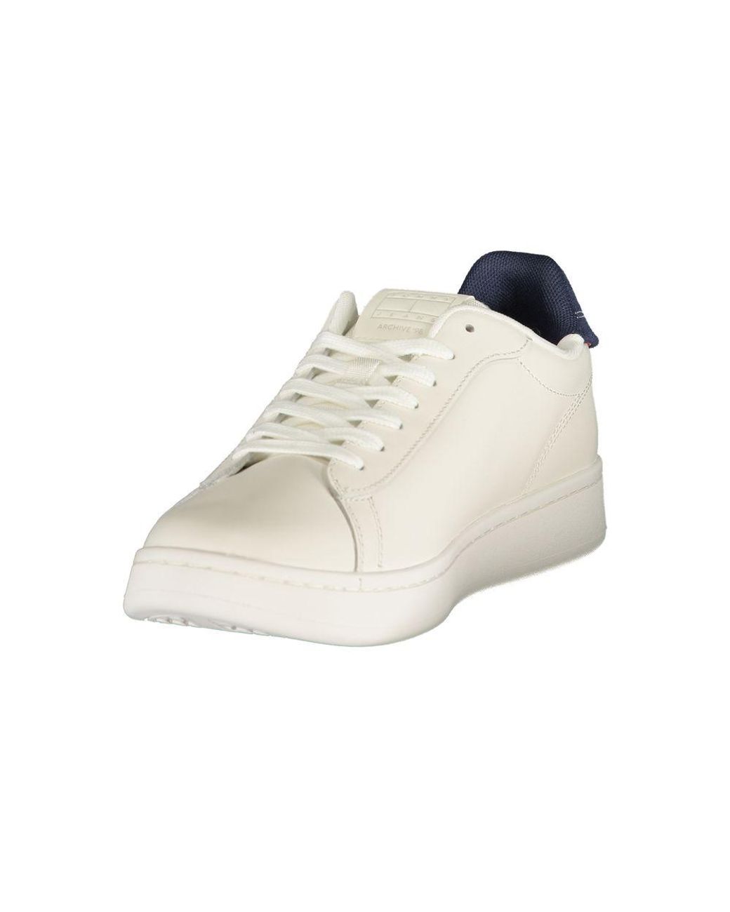 Tommy Hilfiger Multicolor White Polyurethane Men's Sneaker for men