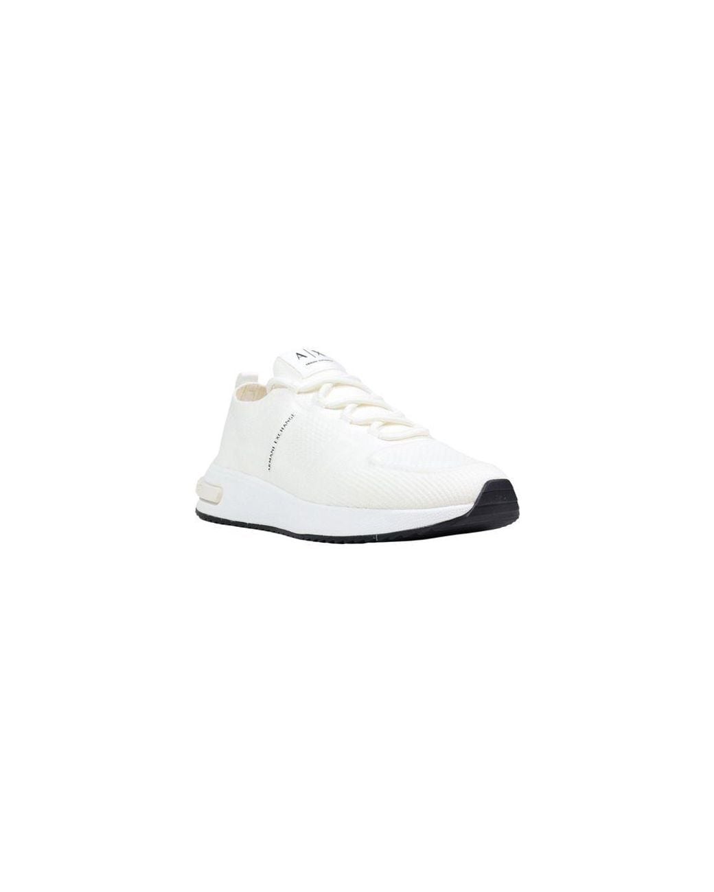 ARMANI EXCHANGE White Polyester Athletic Sneakers for men