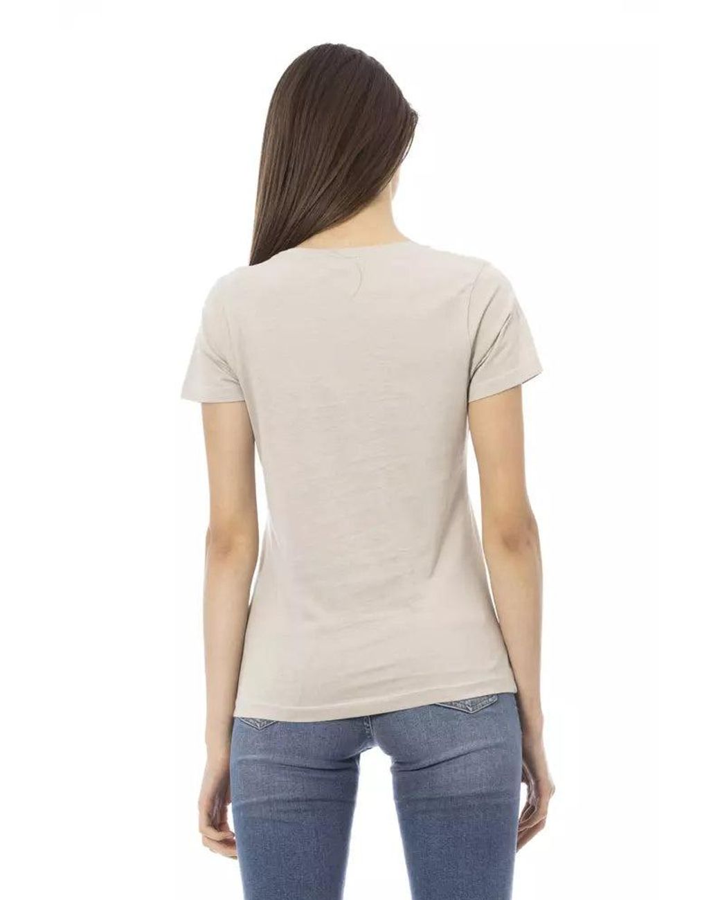 TRUSSARDI ACTION Natural Beige Cotton Top