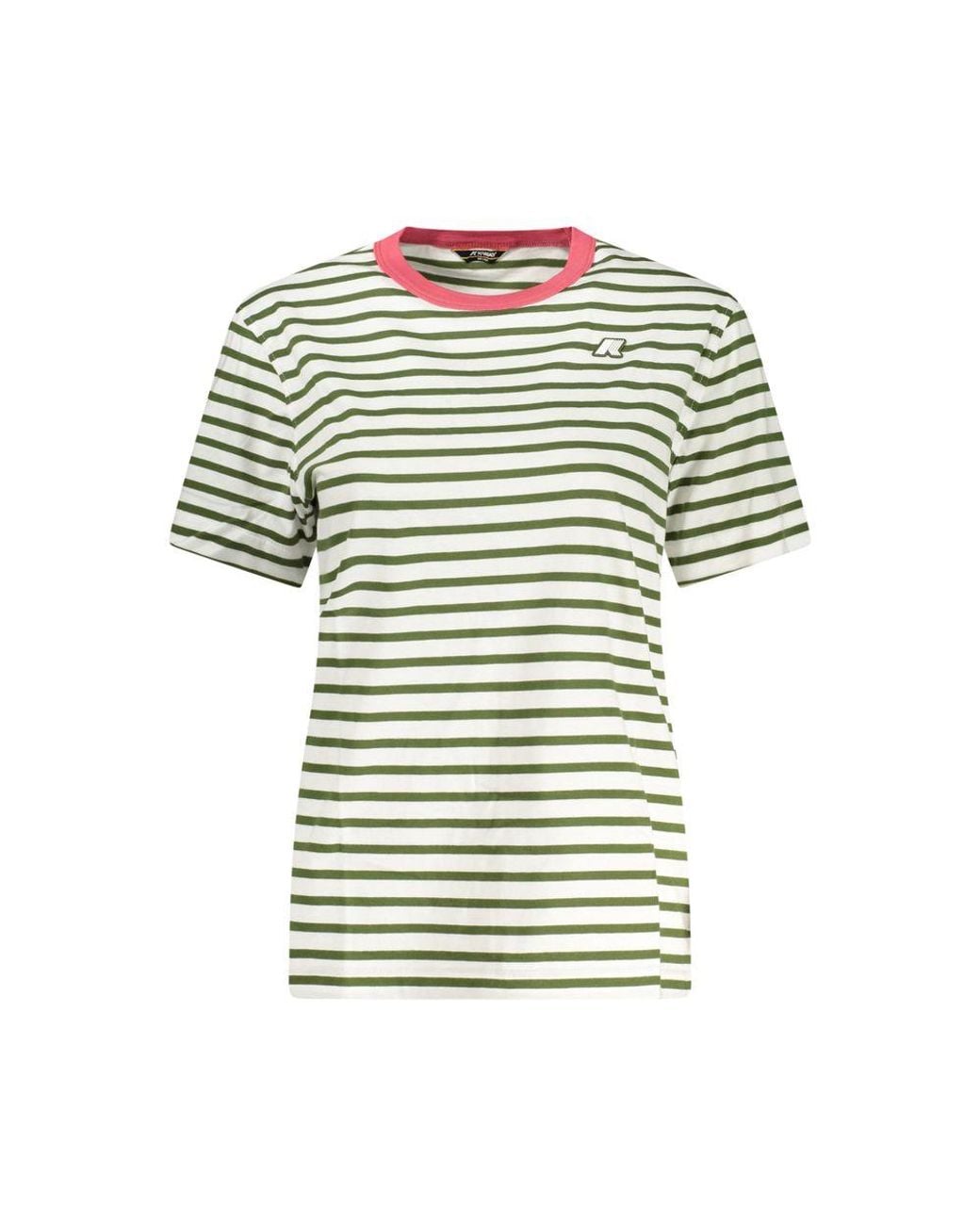 K-Way Green Bianco Cotton 's T-shirt - S