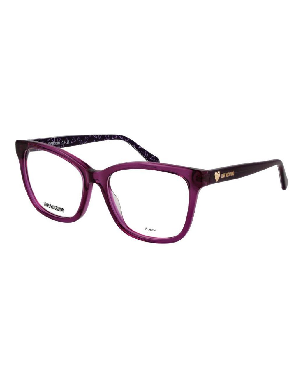 Love Moschino Multicolor Purple Acetate Glasses (frames)