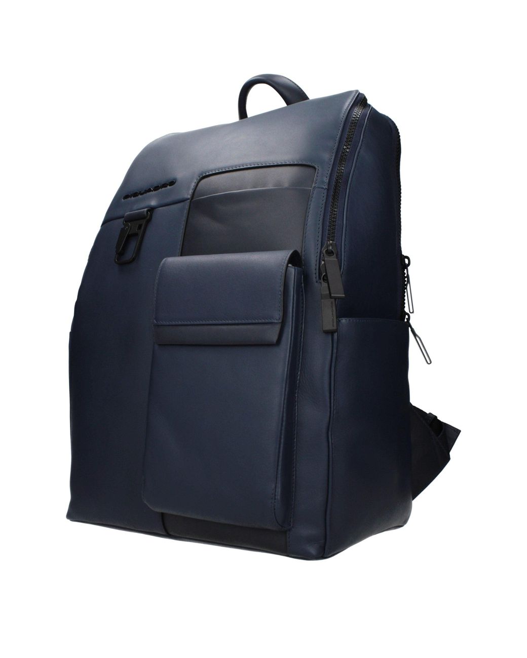 Piquadro Blue Leather Backpack for men