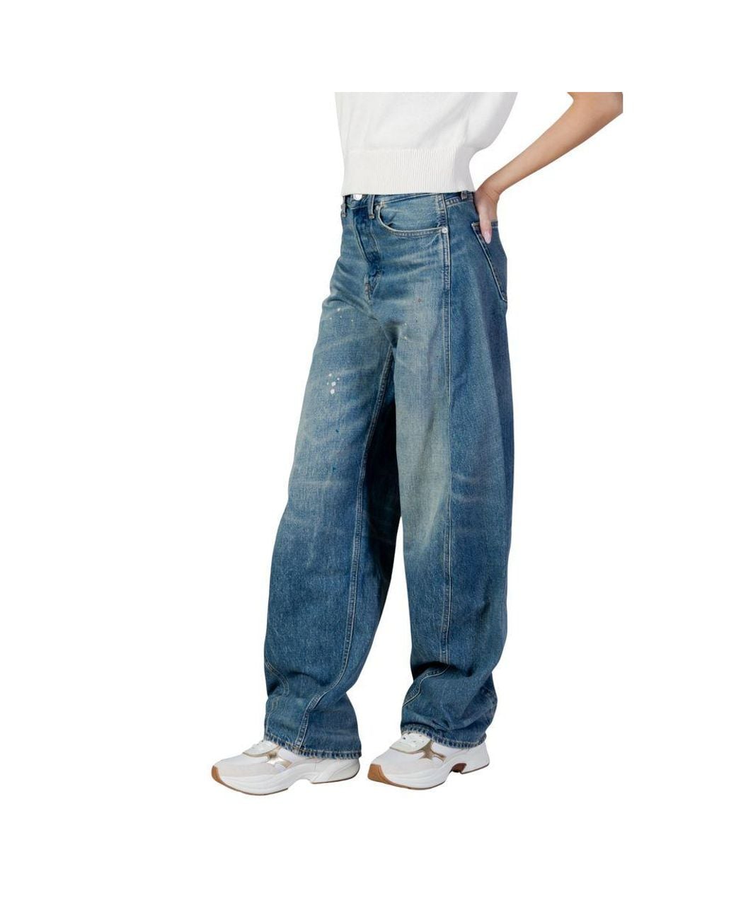 Tommy Hilfiger Blue Recycled Cotton Flared Jeans