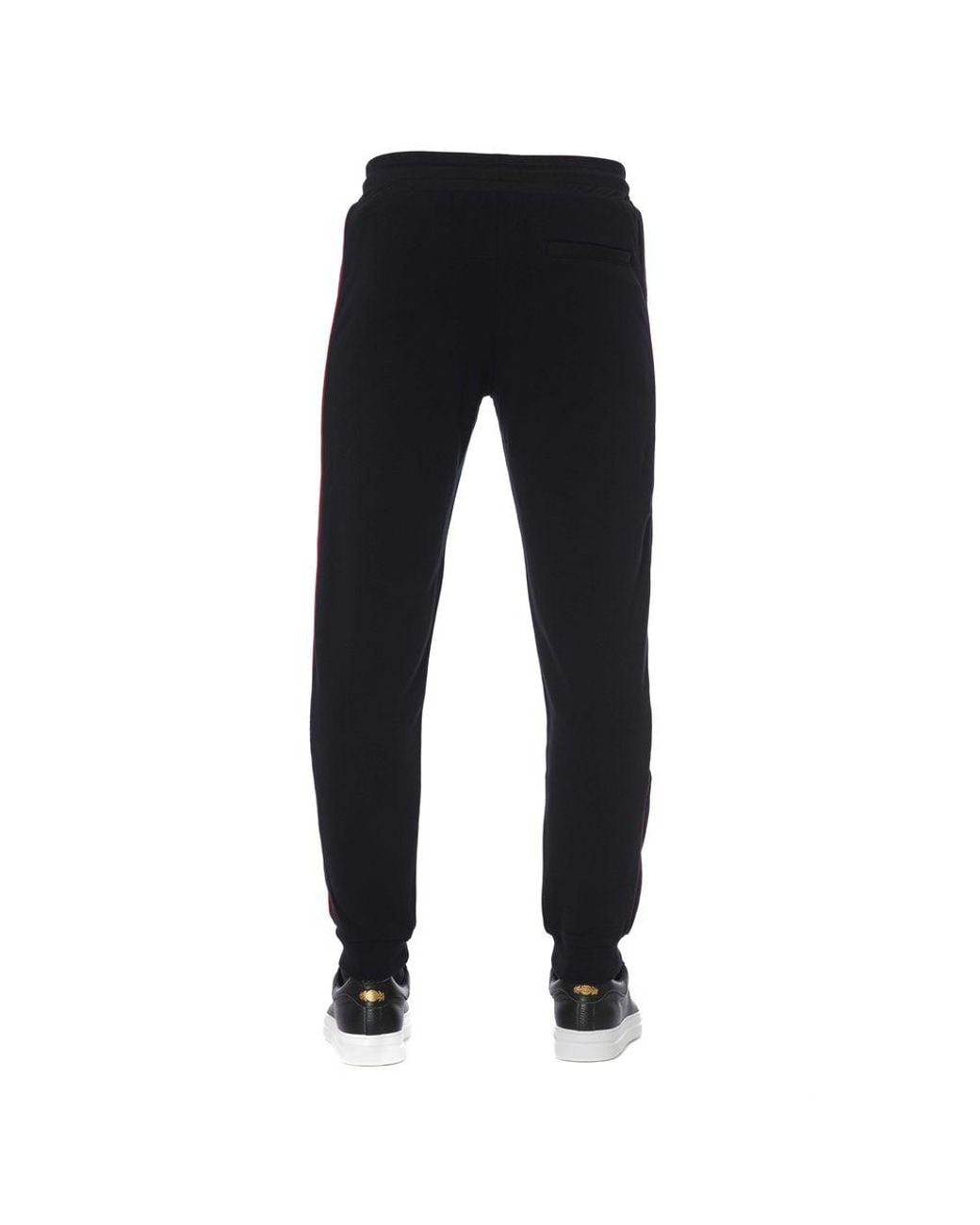 Trussardi Black Cotton Men Sports Pants for men