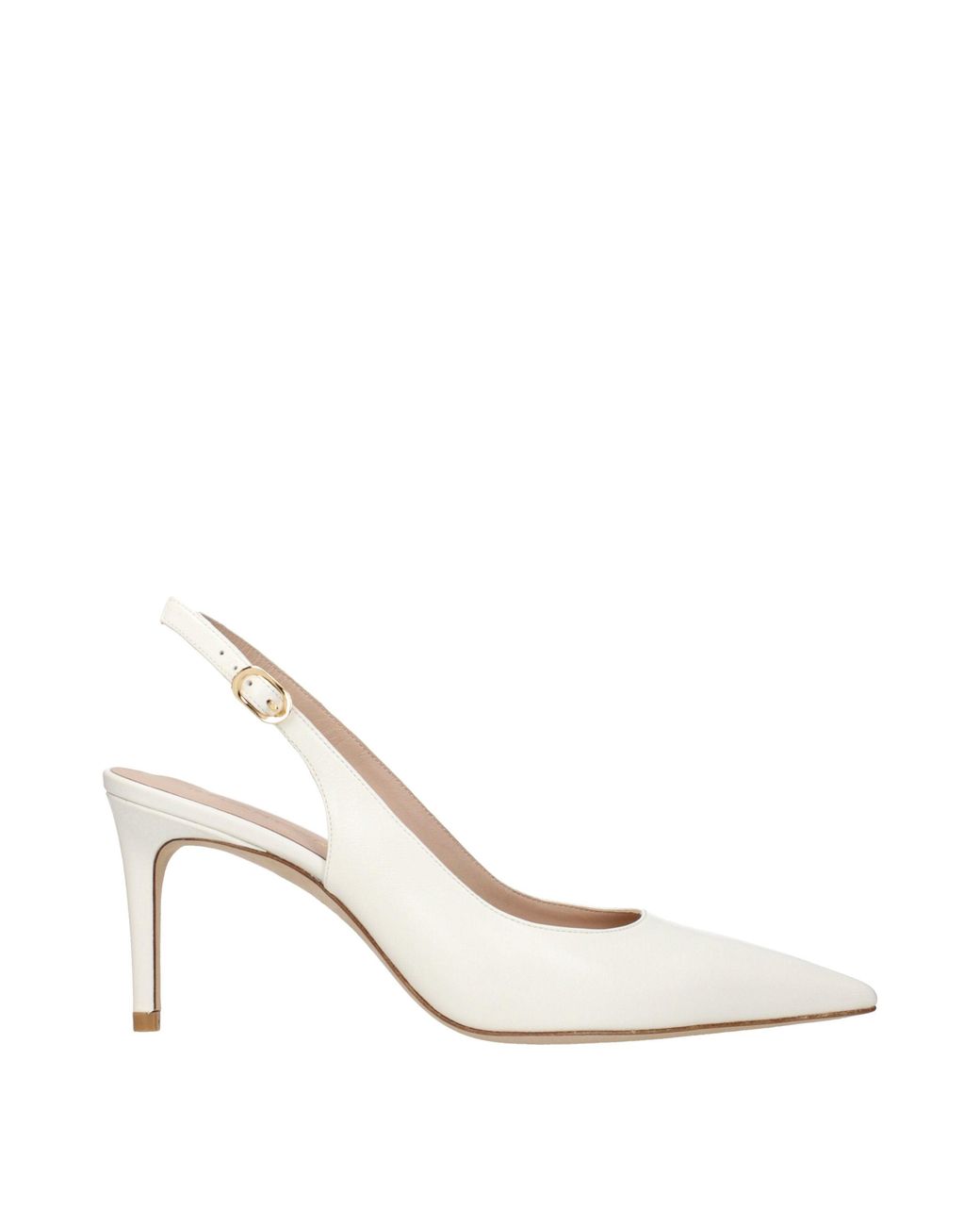Stuart Weitzman White Leather High Heel Pumps