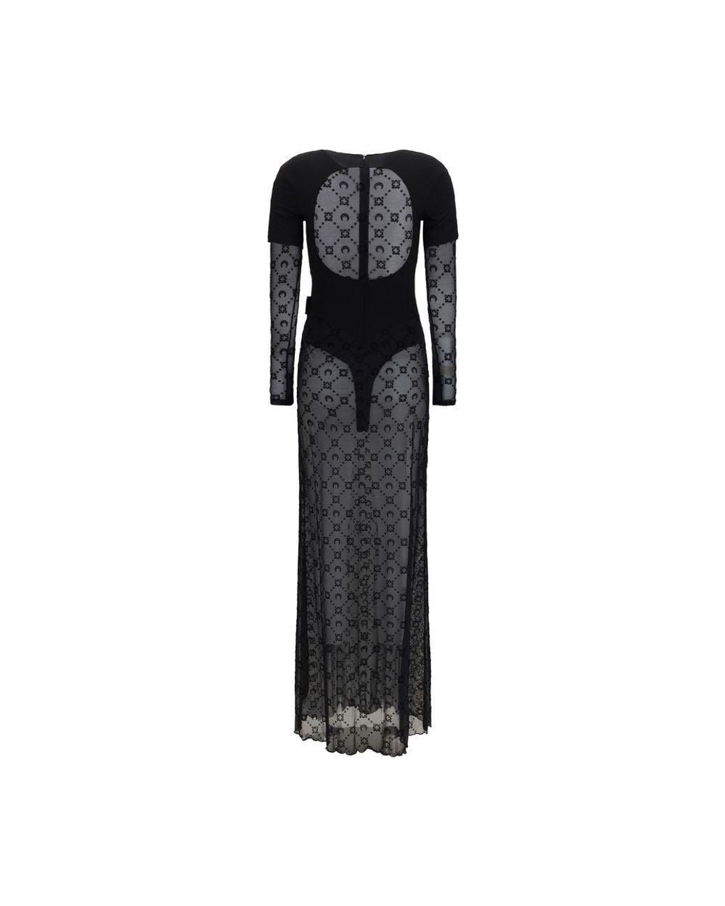 MARINE SERRE Black Polyamide Casual Dress