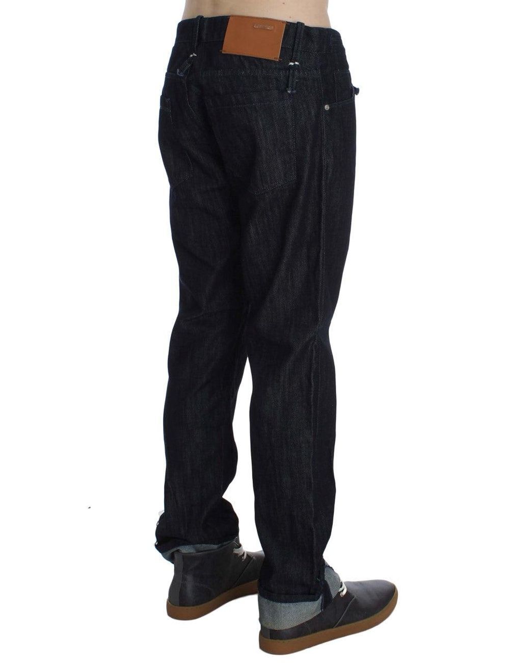 Acht Cotton Regular Straight Fit Jeans Blue Sig30481 for men