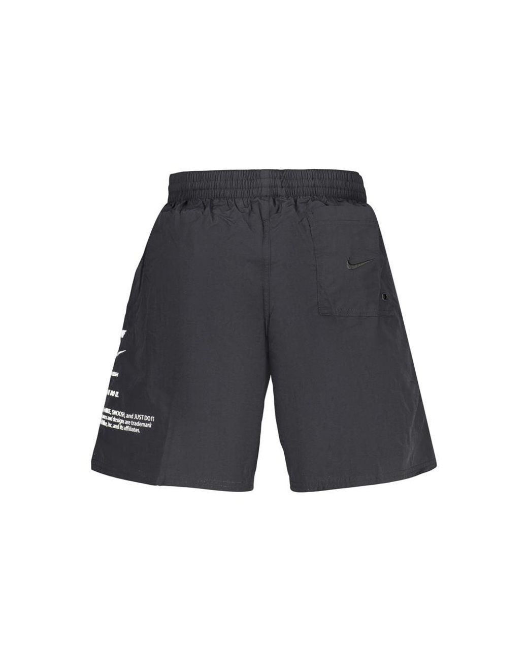 Nike Gray Black Polyester Mens Swimwear Shorts for men