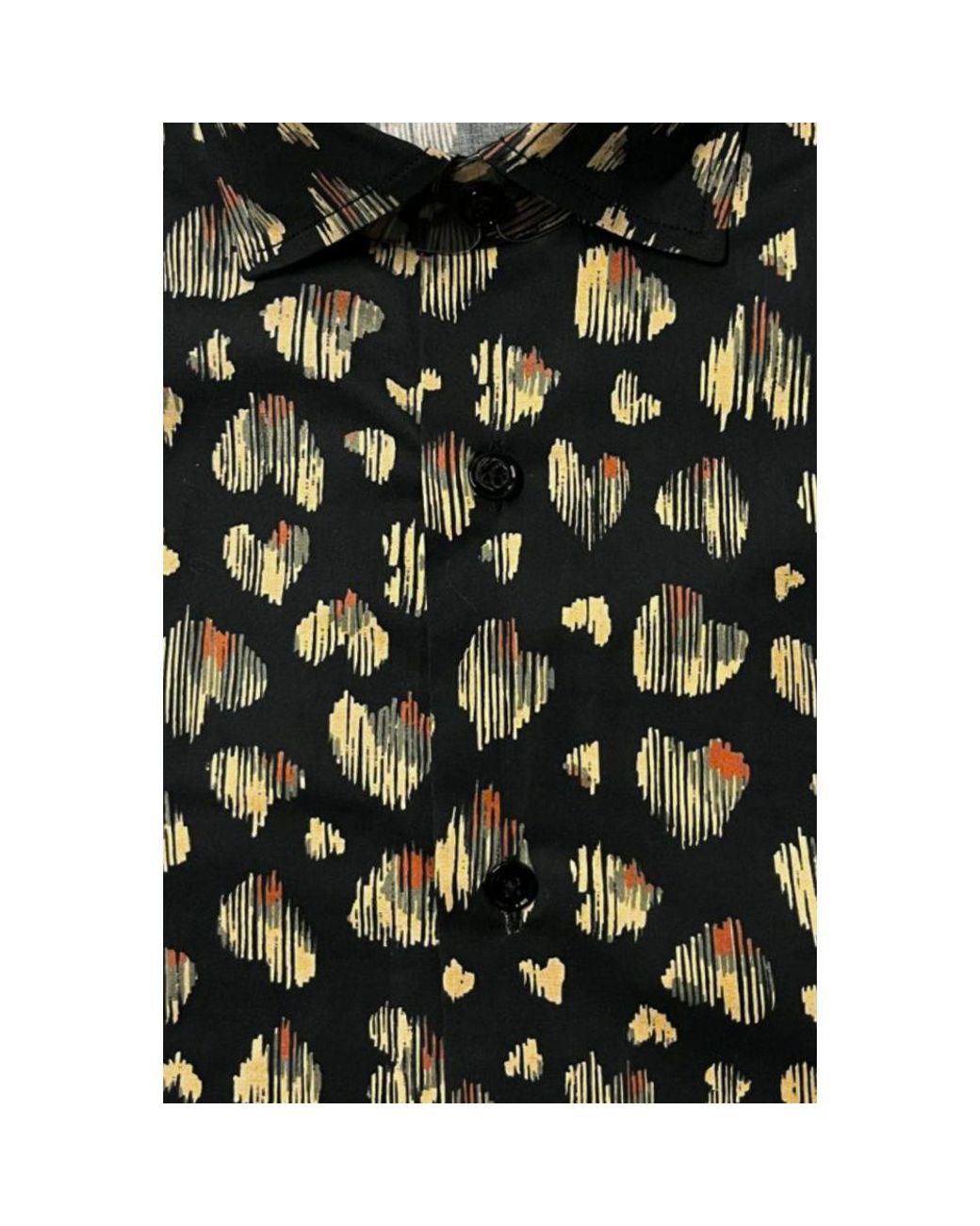 Bagutta Black Multicolor Cotton Men Shirt for men