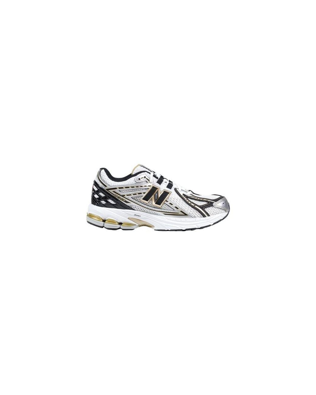New Balance White Silver Synthetic Athletic Sneakers