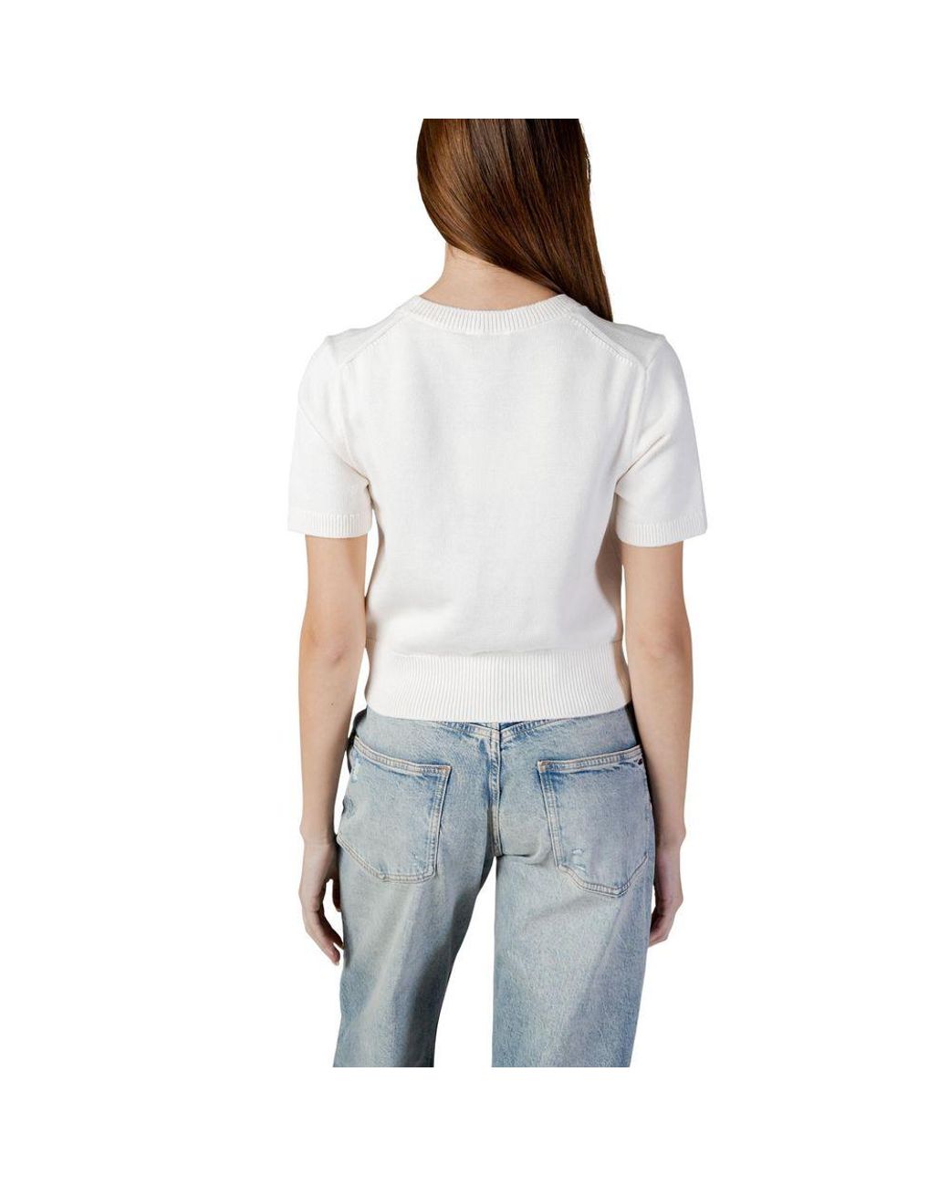 Calvin Klein Blue Beige Cotton Sweatshirt