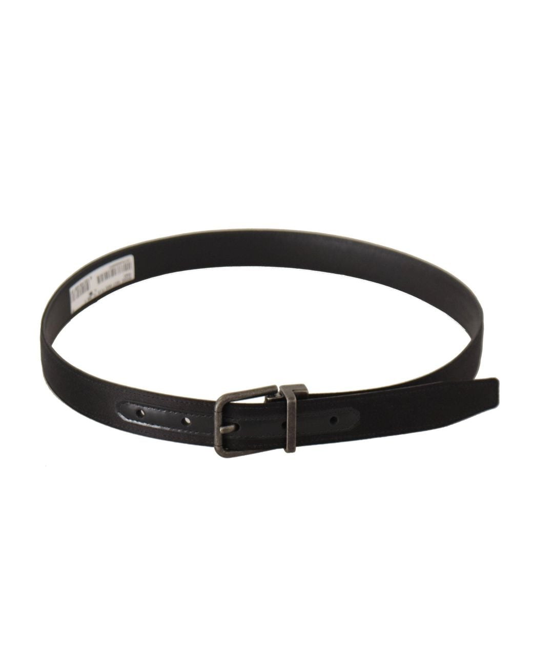 Dolce & Gabbana Black Elegant Leather Belt With Metal Buckle
