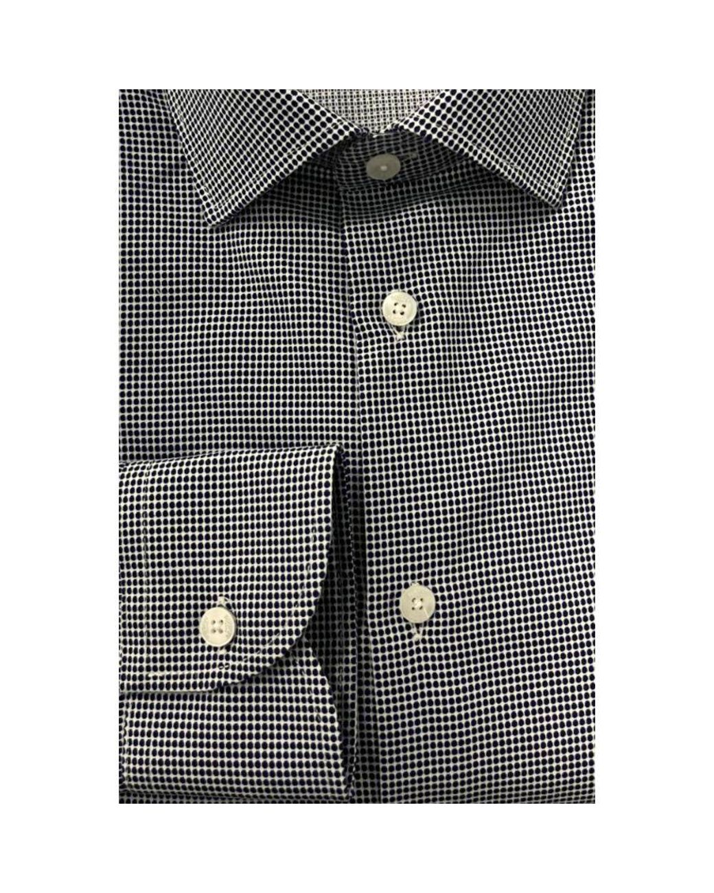 Baldinini Gray Blue Cotton Men Shirt for men