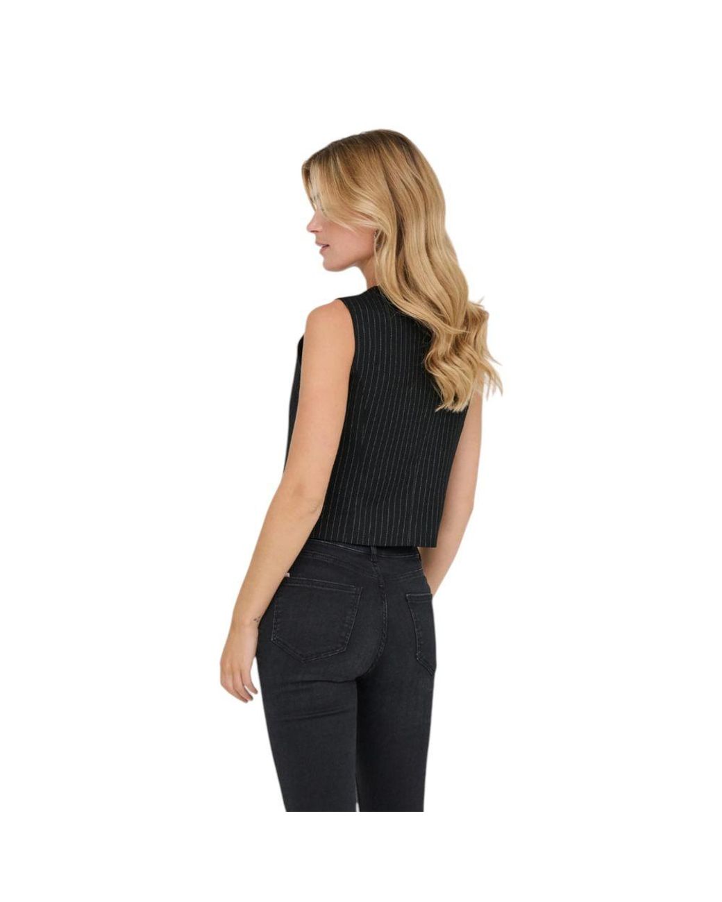 ONLY Black Recycled Polyester Waistcoat